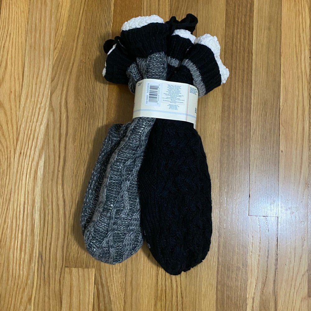New Jane and Bleecker Slipper Socks- 2 Pair!